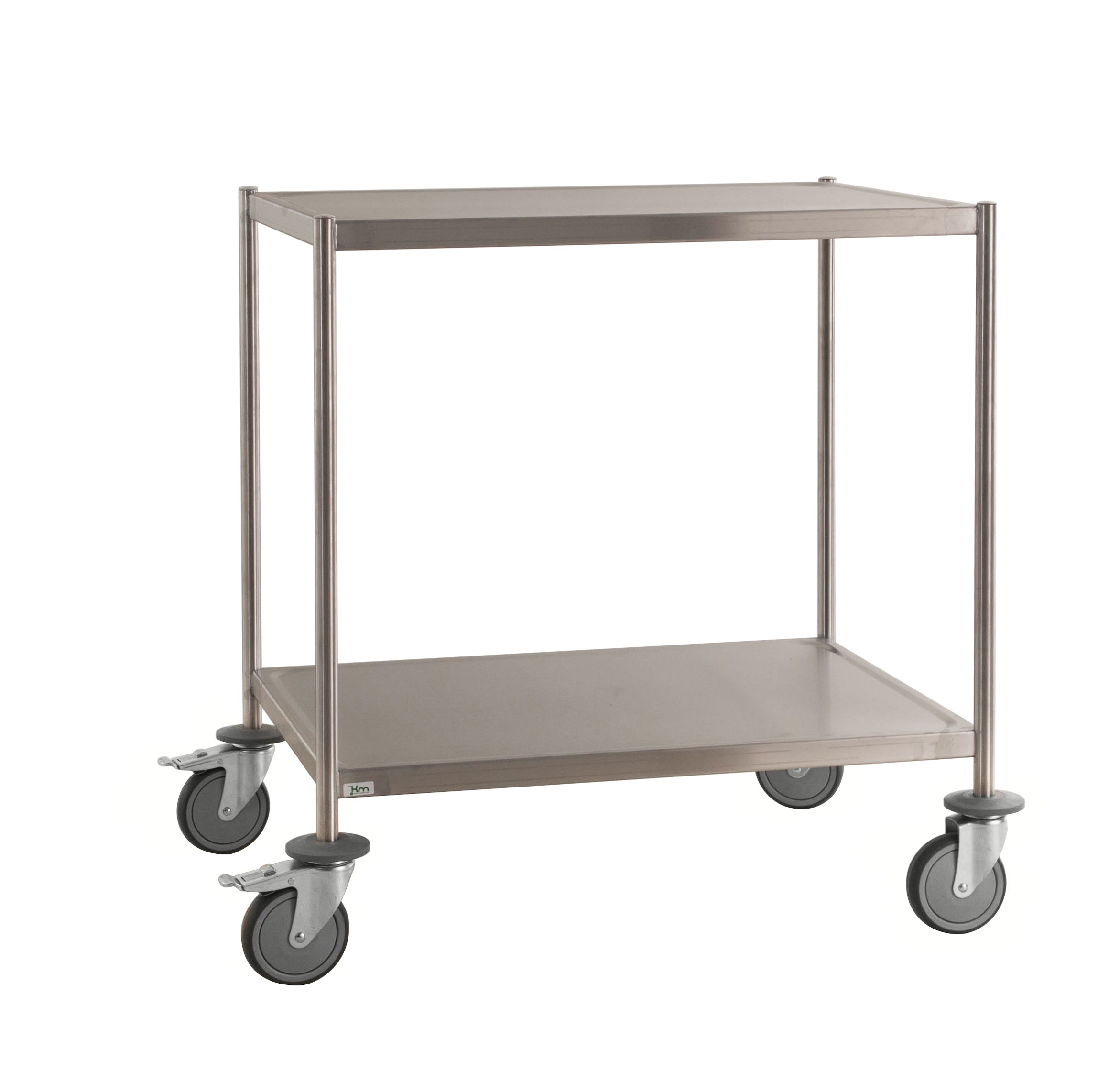 Carrello in acciaio inox con due ripiani 650x440x900 mm - Kongamek KM60350MRU