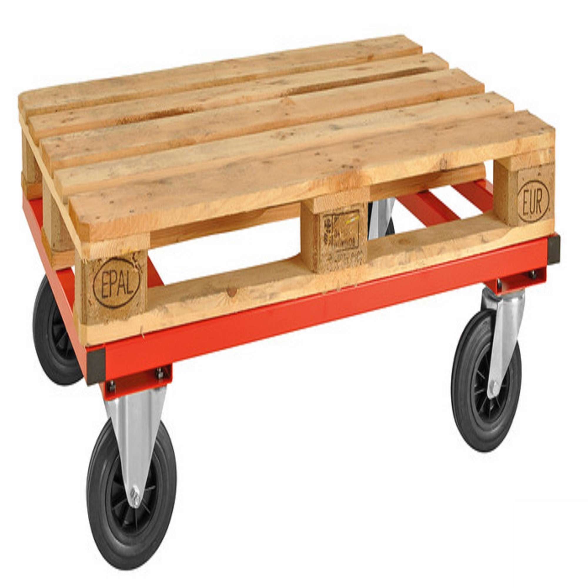 Carrello porta pallet, Rosso, LxPxH (mm) 1200x1000x305 - Kongamek KM217-FIN-R