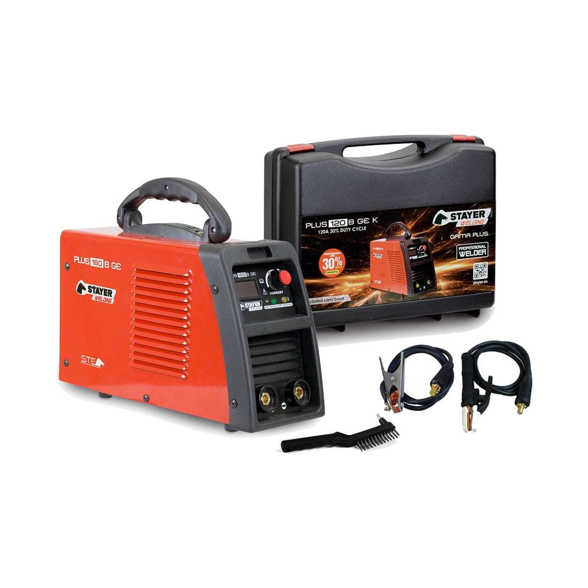 Saldatrice stayer 160A 230V elett. basici/rutili/inox 2.5/4.0mm PLUS 160 GE K