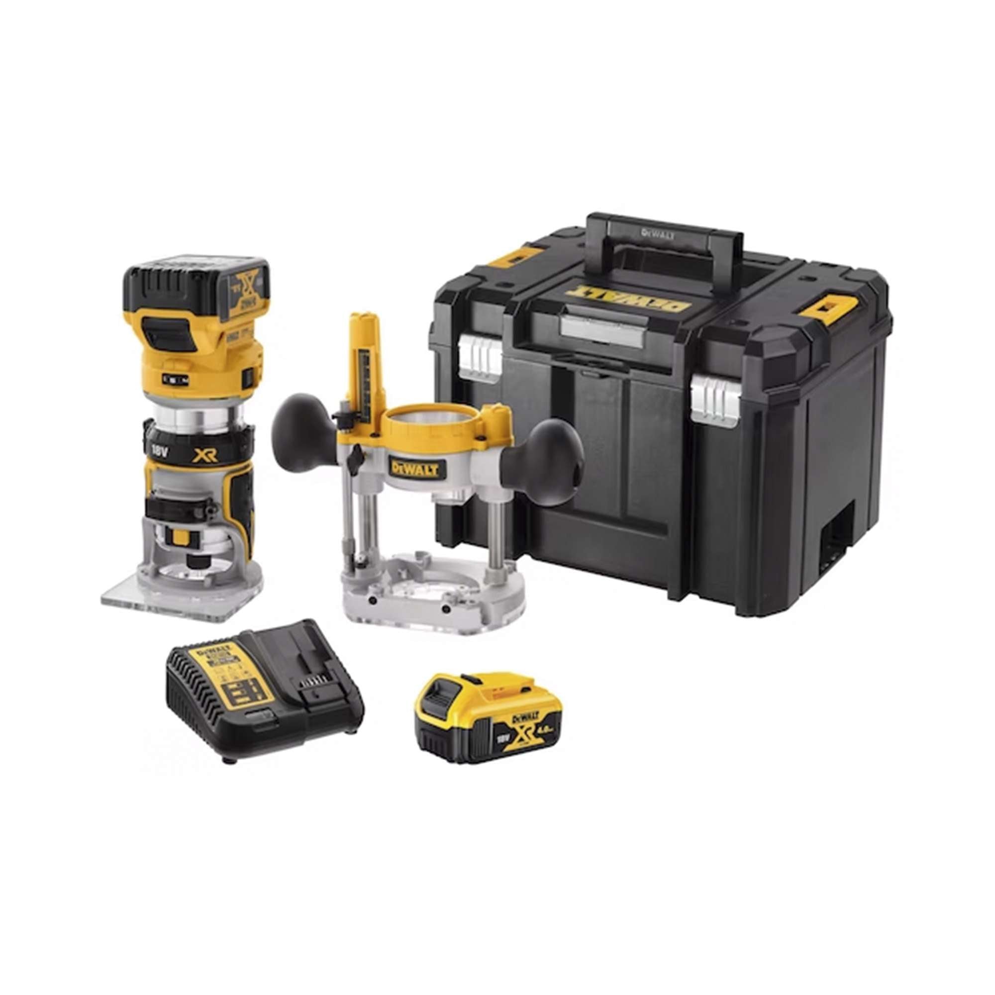 Elettrofresatrice ad affindamento e a base fissa XR 18V 2x5Ah DEWALT Dcw604P2-QW