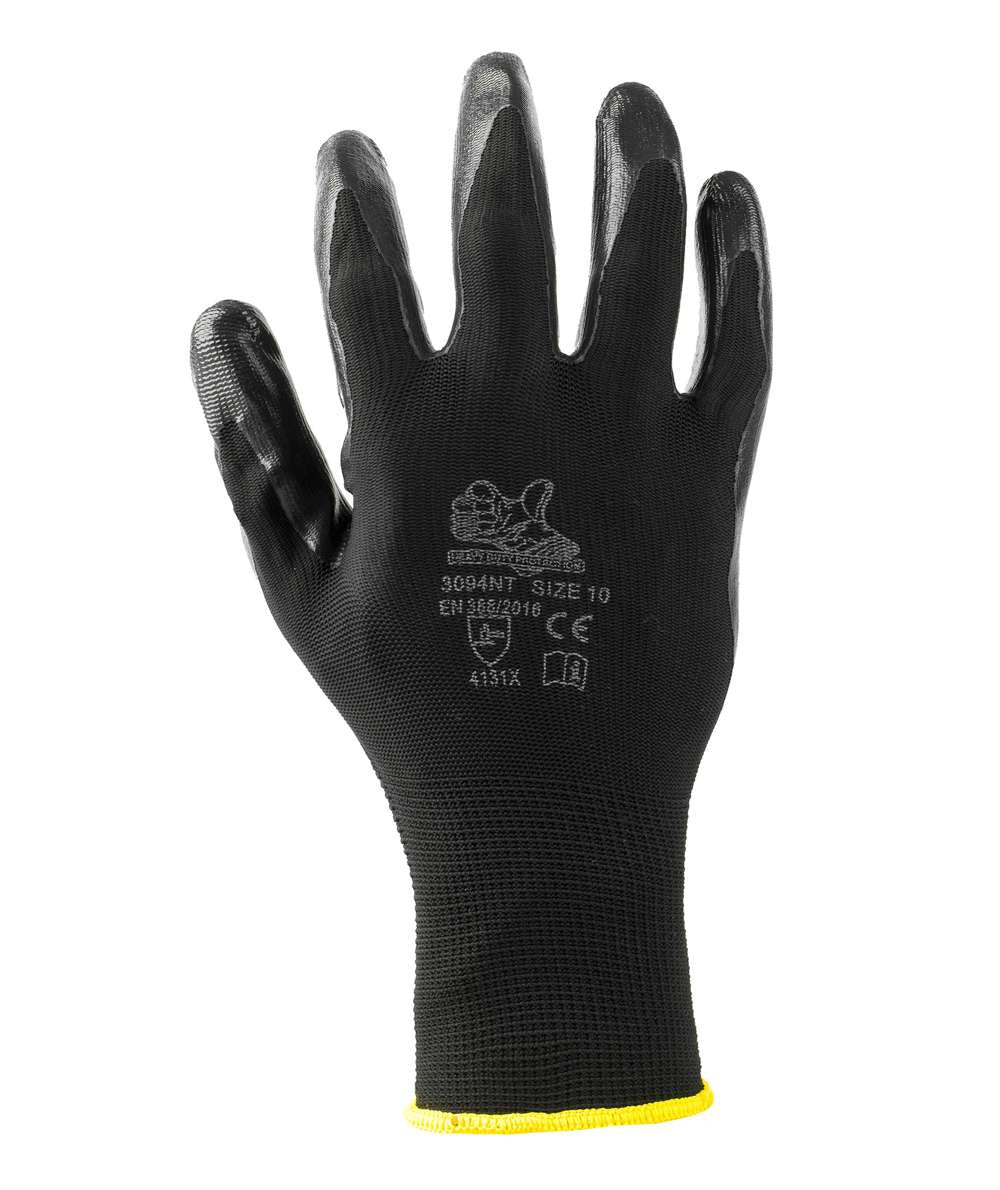 Guanto poliestere nitrile nero (tg. 8-9-10) - Socim 3094NT