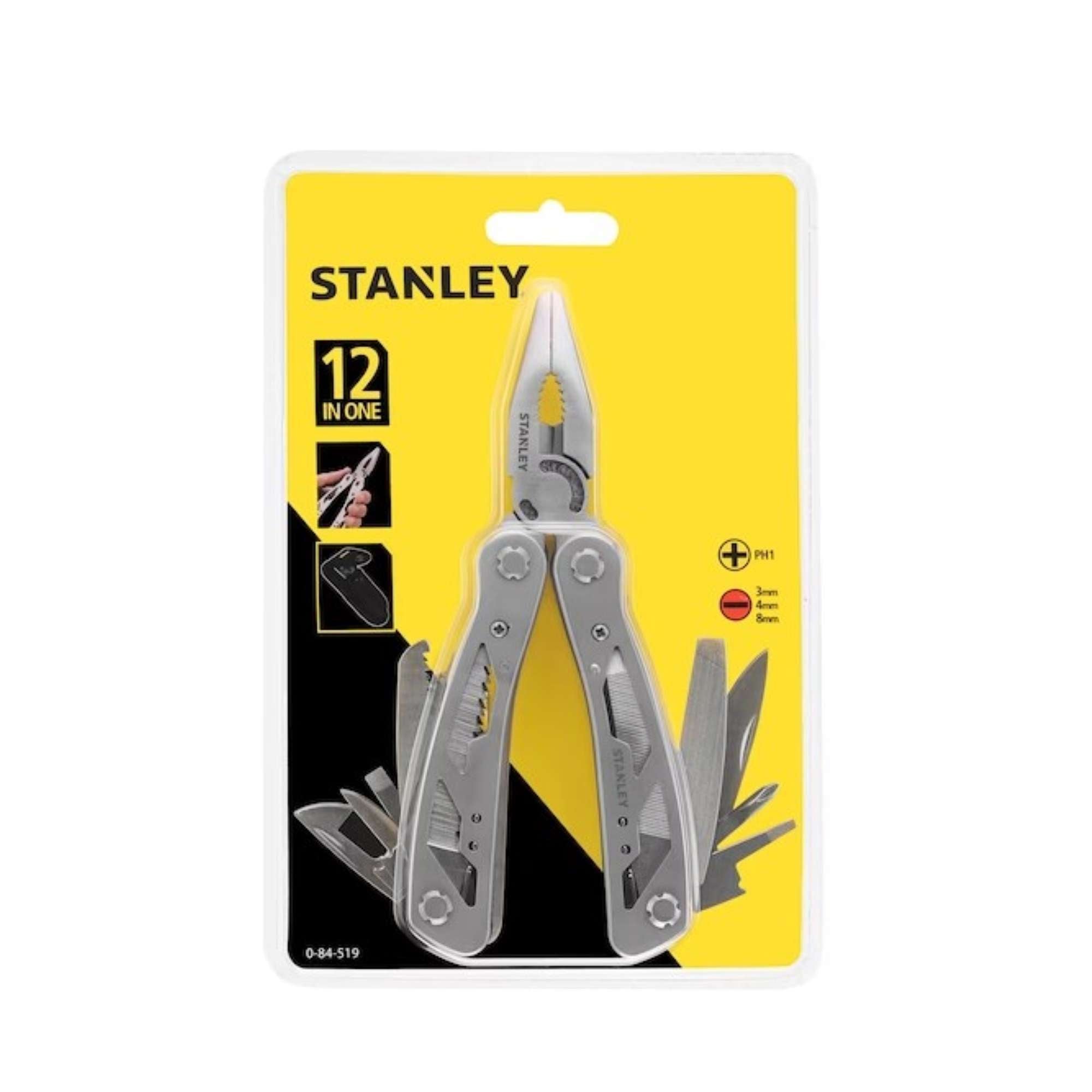 Pinza multiuso in acciaio inox con 12 funzioni - Stanley 0-84-519