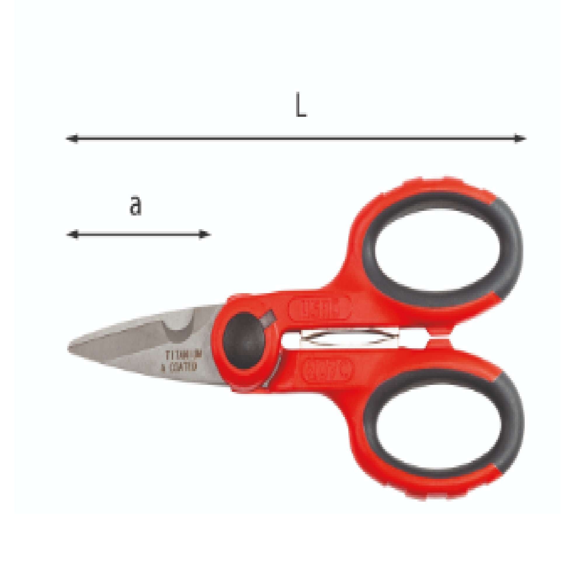 Forbici per elettricisti con lame in acciaio, L143 mm - Usag 207 C