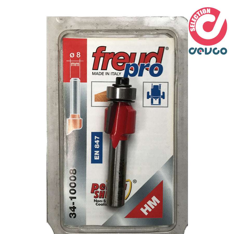 Fresa 2 taglienti per legno diametro 8  Freud - 34-10008