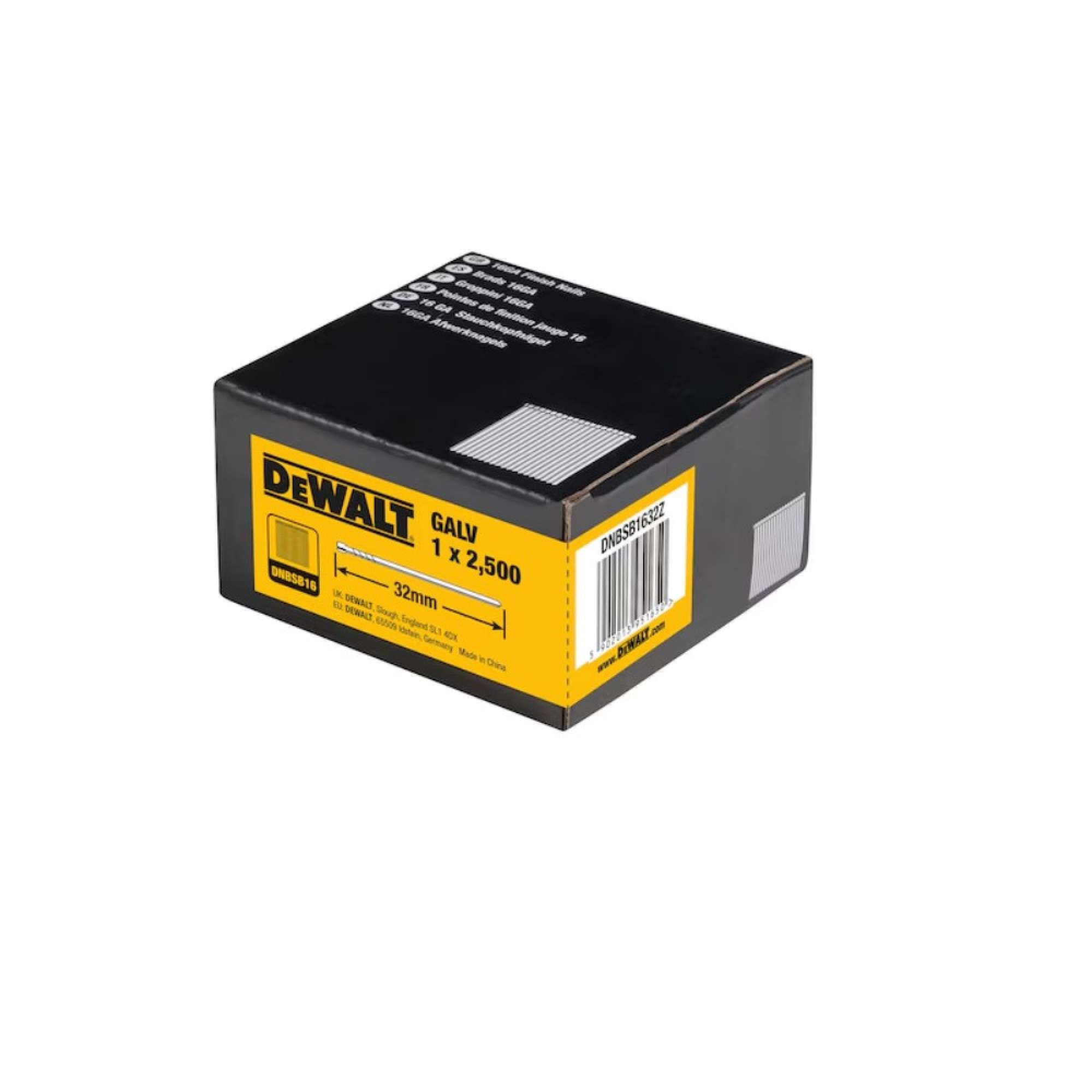 Groppini 16 Gauge galvanizzati diritti conf.2500pz - Dewalt