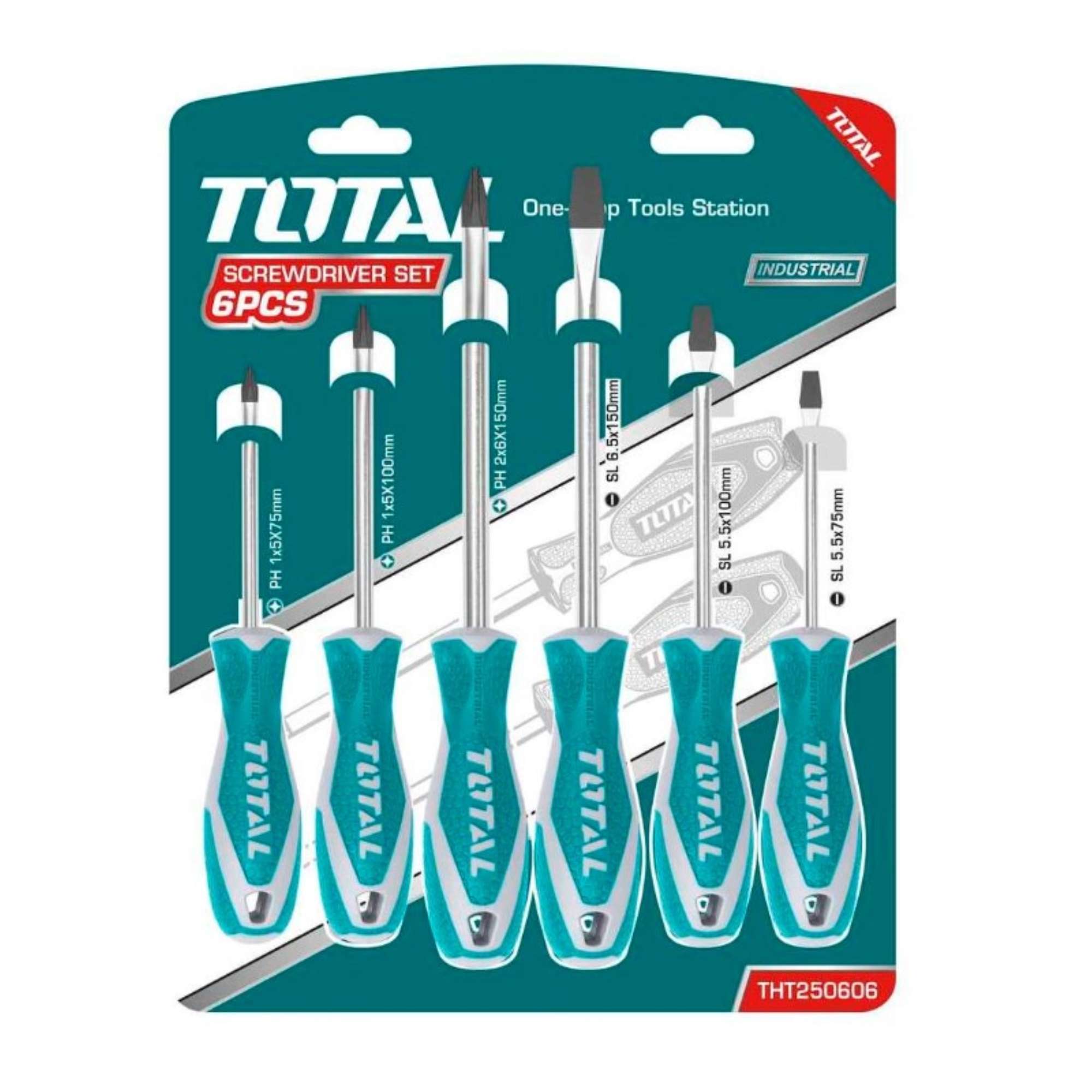 Set 6 Giraviti professionali a croce/spacco - Total 4181400006