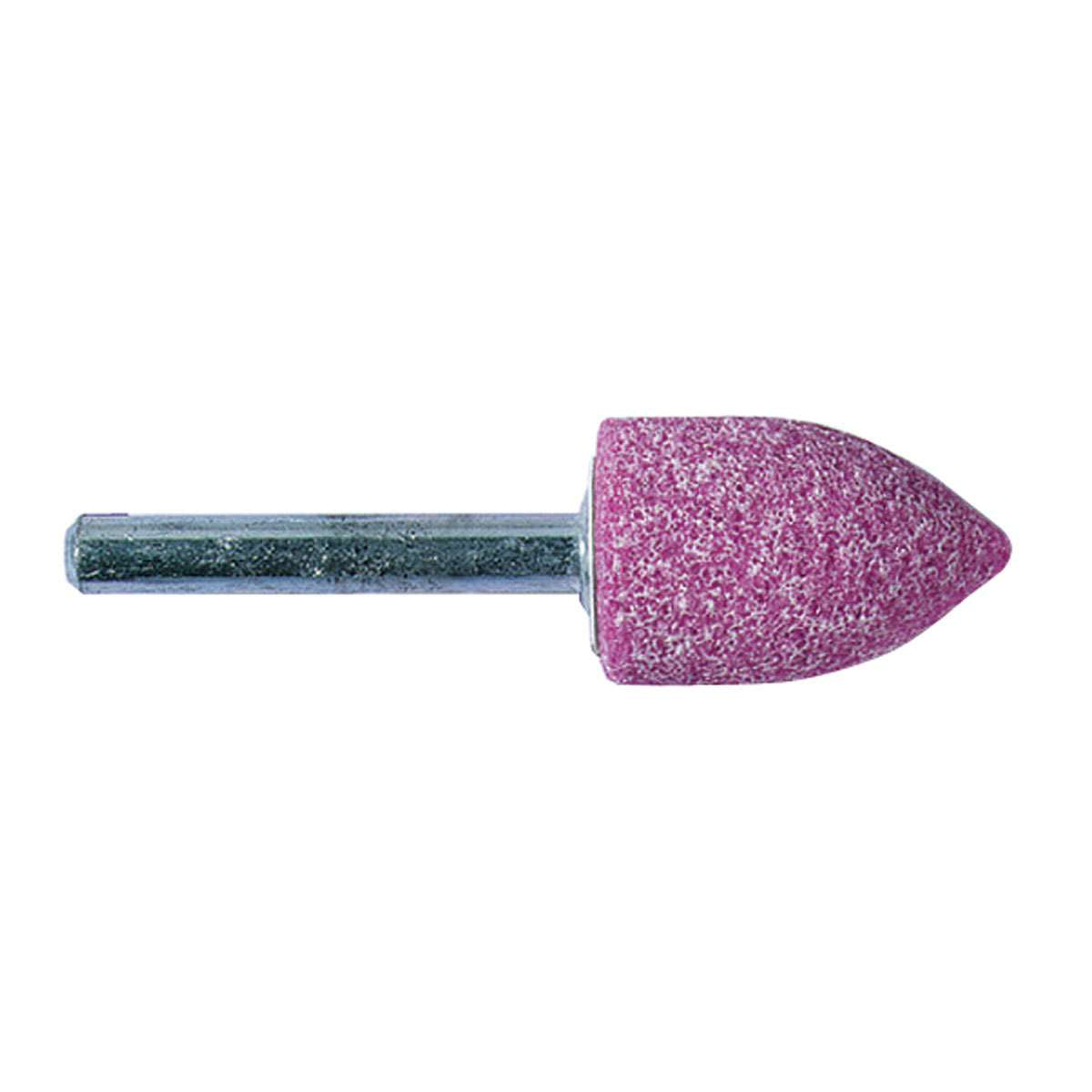 Molette a pera vetrificate rosa al corindone - D.5x10 gambo 3 - Rosver - 100 pz