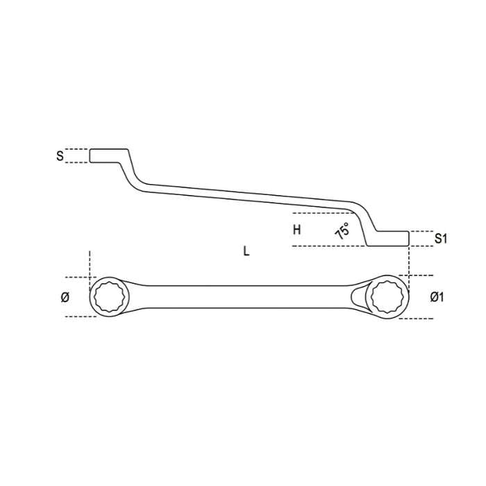 Chiavi Poligonali doppie curve profonde cromate - Beta 90