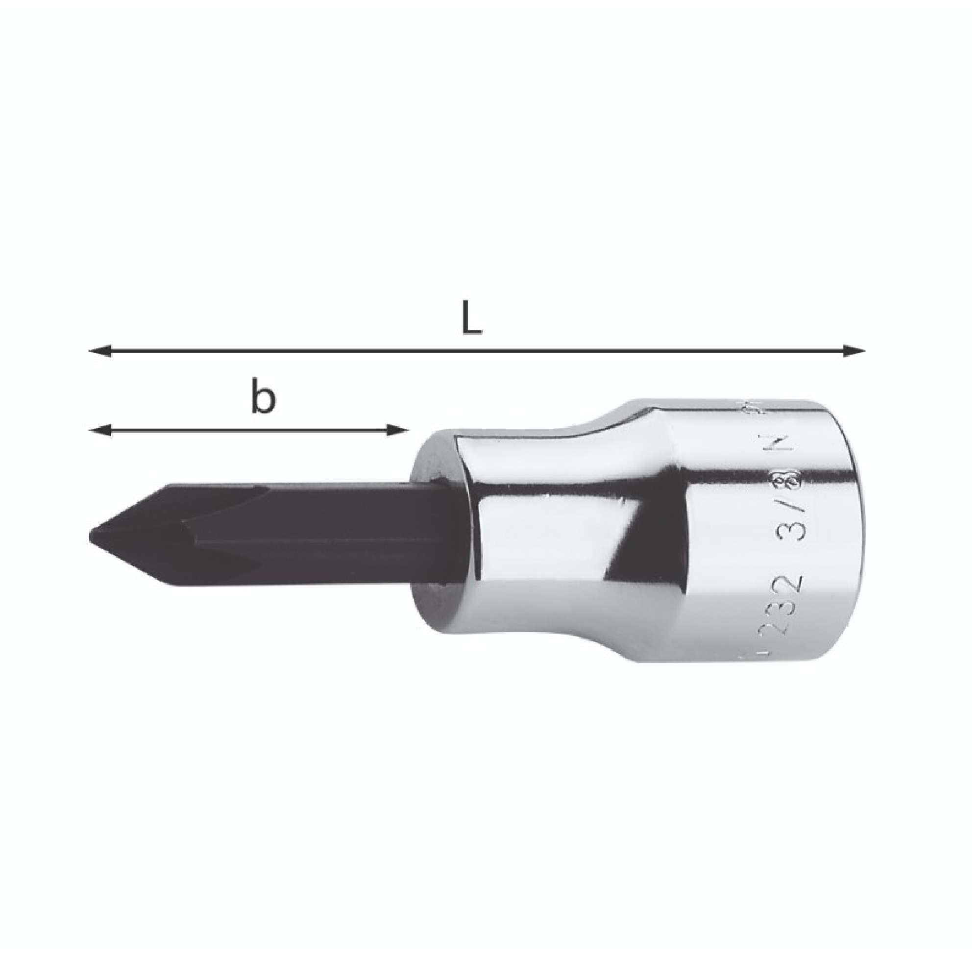 Chiave a bussola per viti con impronta a croce Phillips 2x14mm - Usag 232 1/4 NPH U02320012