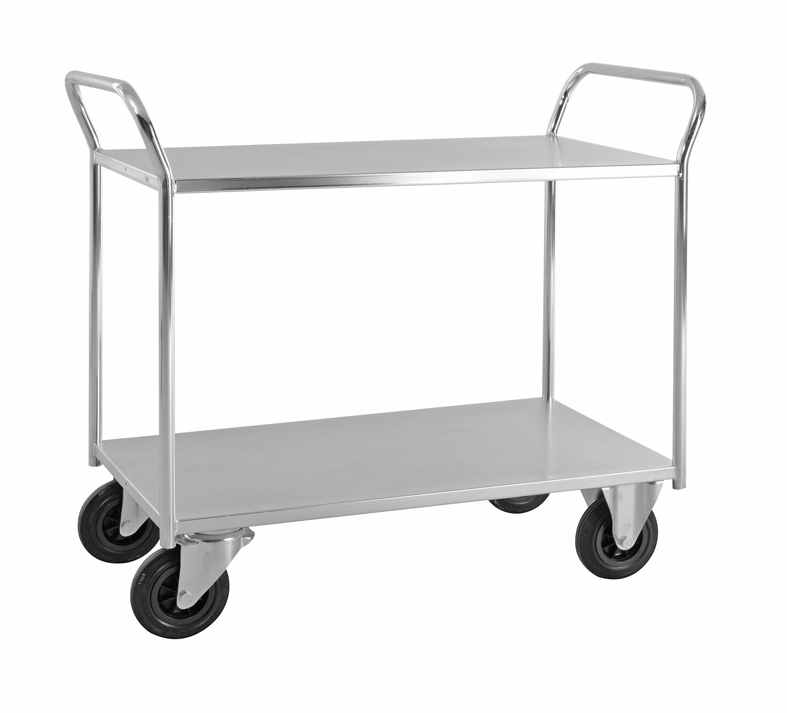 Carrello robusto in lamiera 2 ripiani Elettro galvanizzato KM4168-E Kongamek