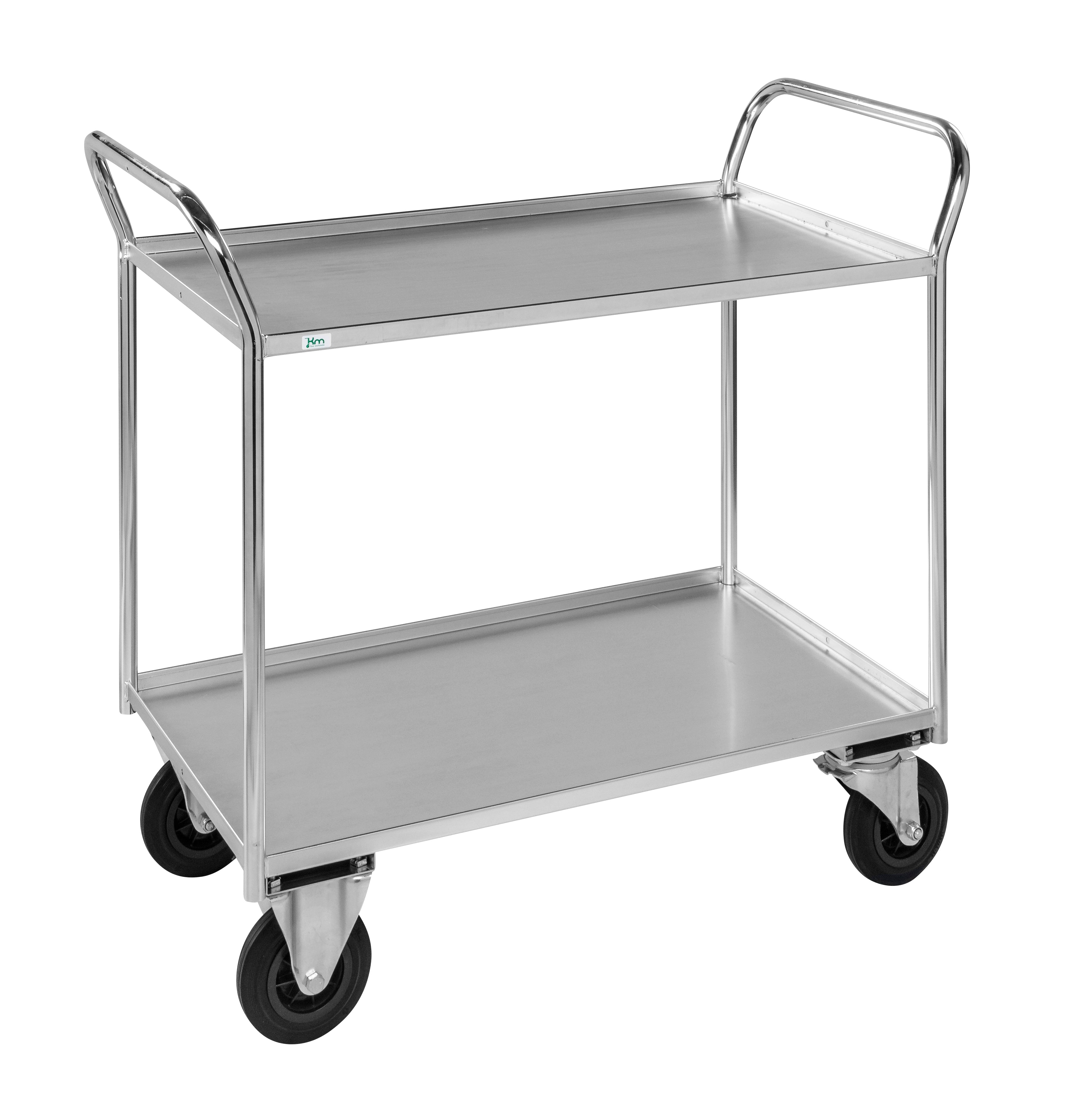 Carrello robusto in lamiera 2 ripiani Elettro galvanizzato KM4175-E Kongamek