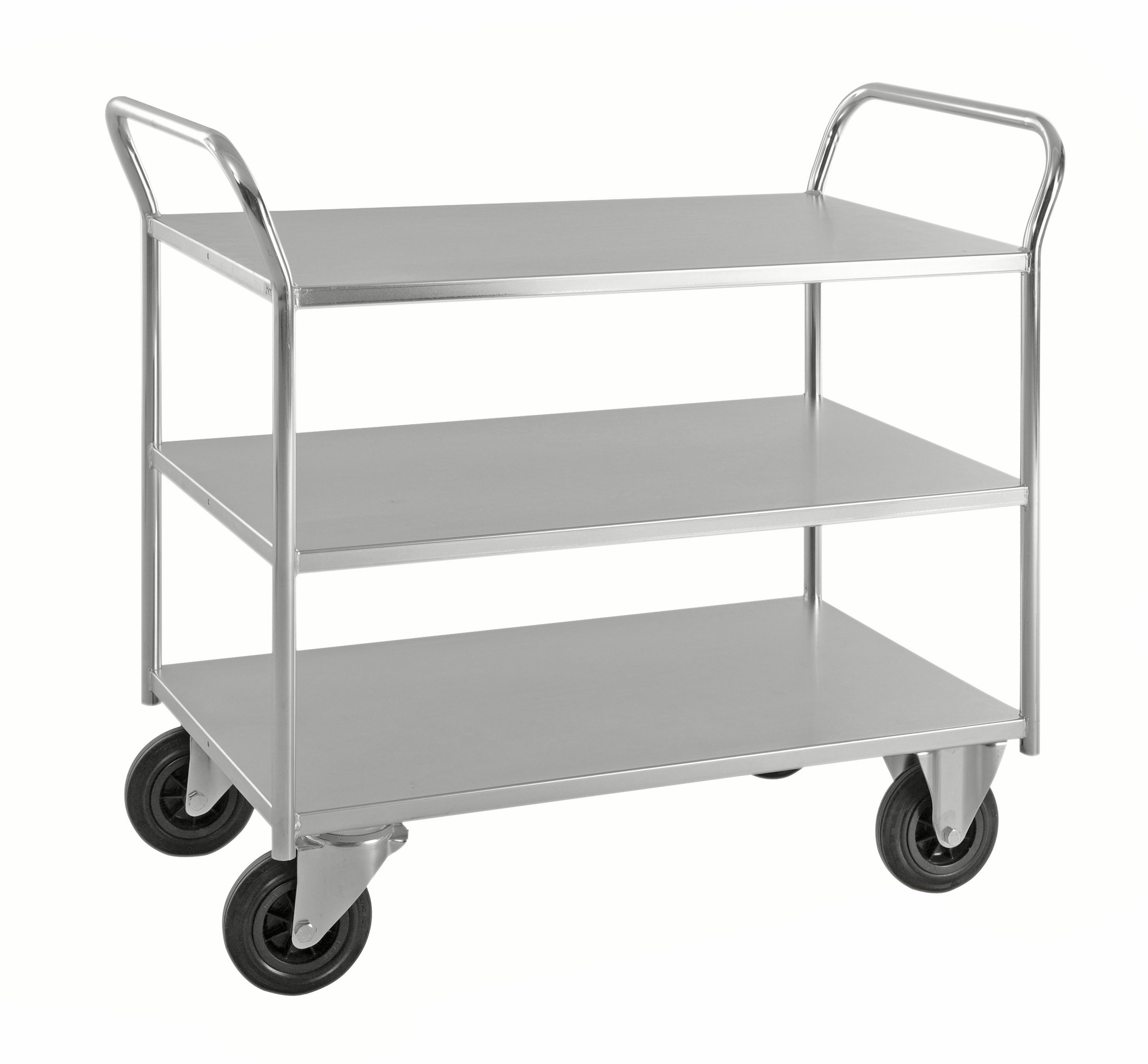 Carrello robusto in lamiera 3 ripiani Elettro galvanizzato KM4169-E Kongamek