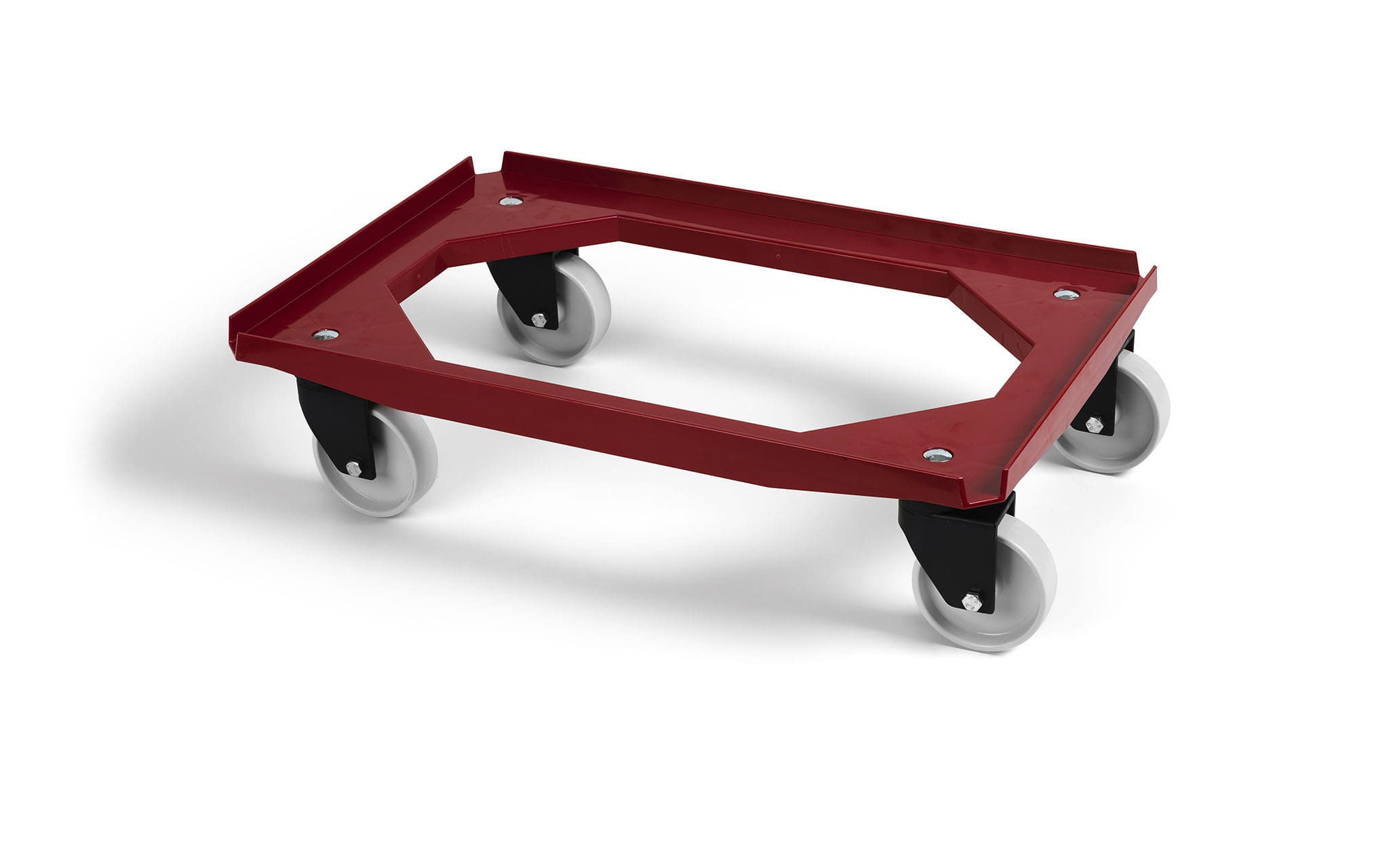 Carrello dolly bordeaux 4 ruote girevoli carico 225kg - Kongamek KM681