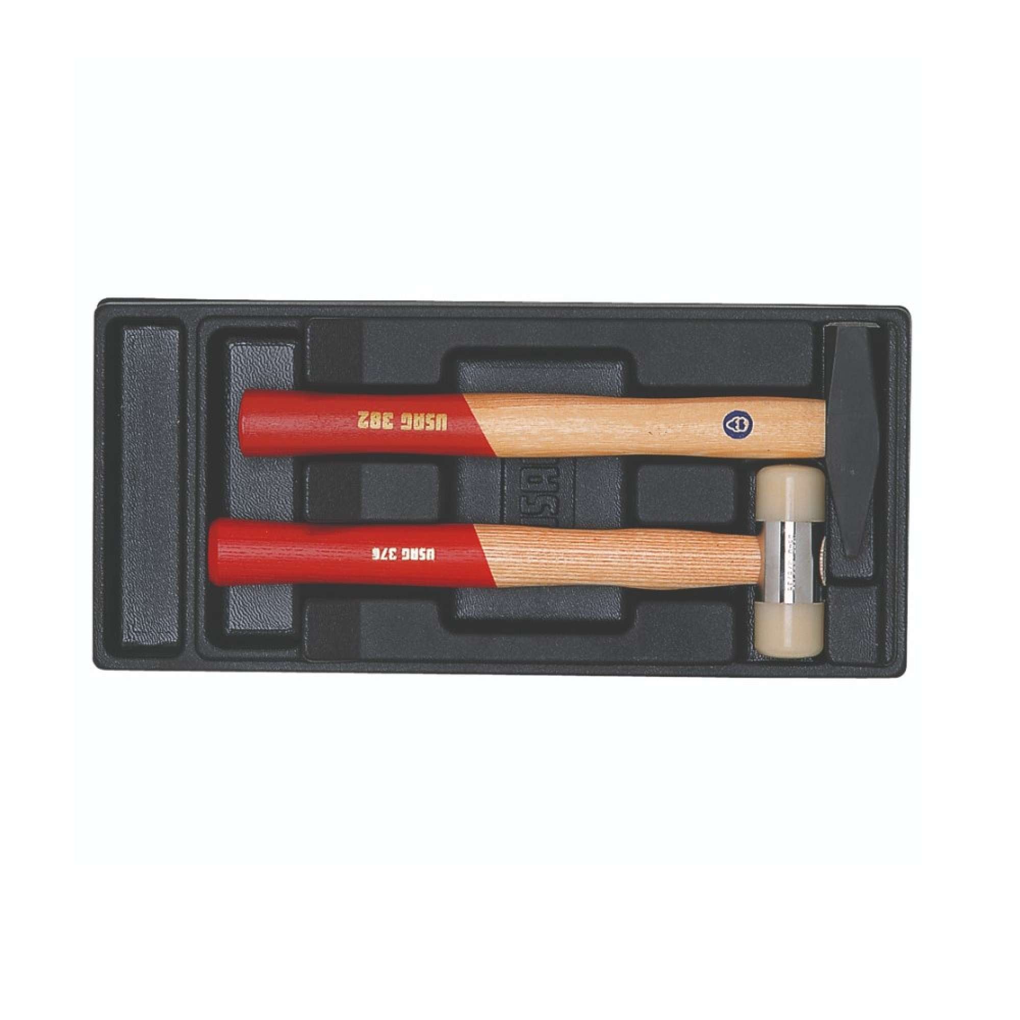 Mazzuola + martello per meccanici, assortimento officina - Usag 519/382L