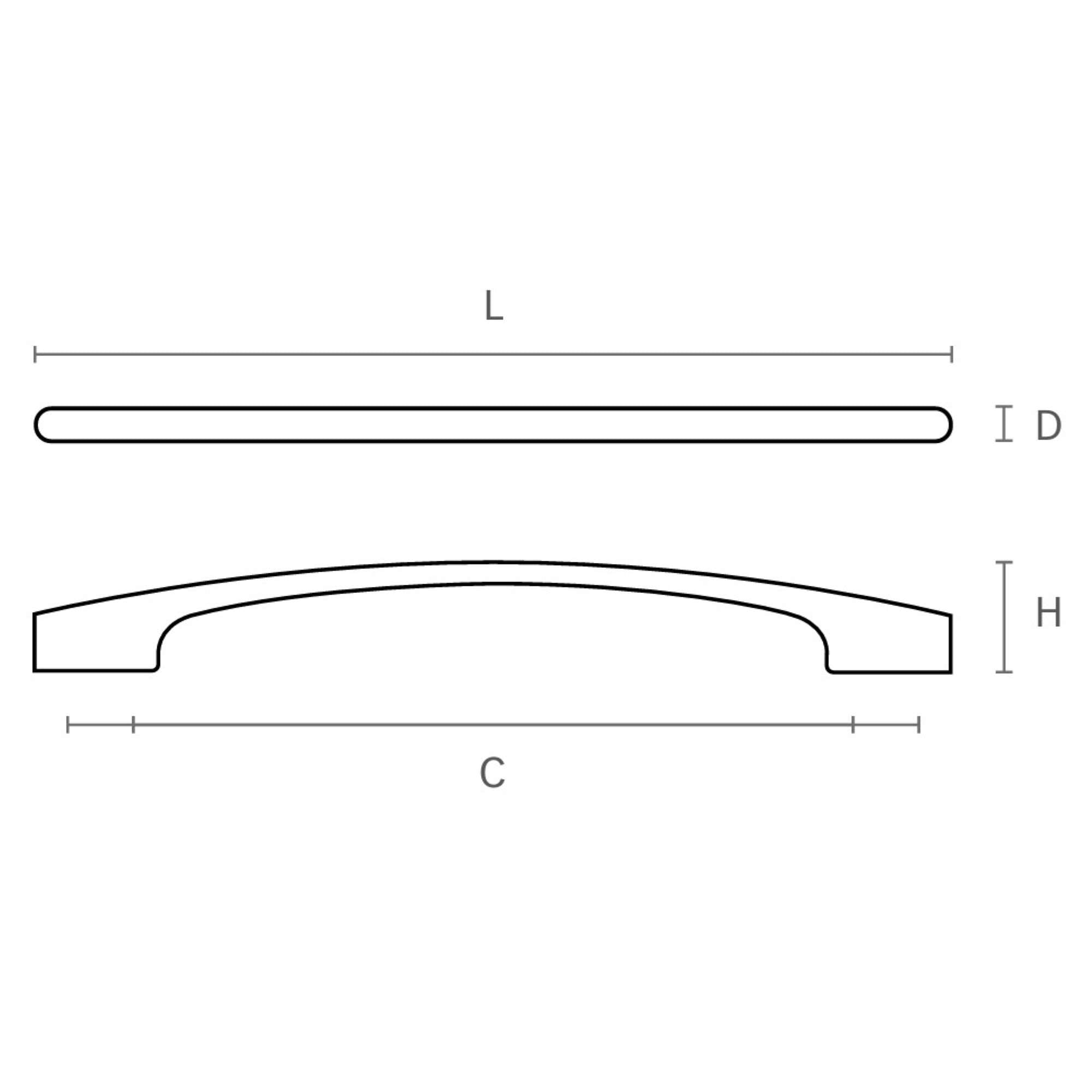 Maniglia con doppio interasse 205mm - Mital 3960