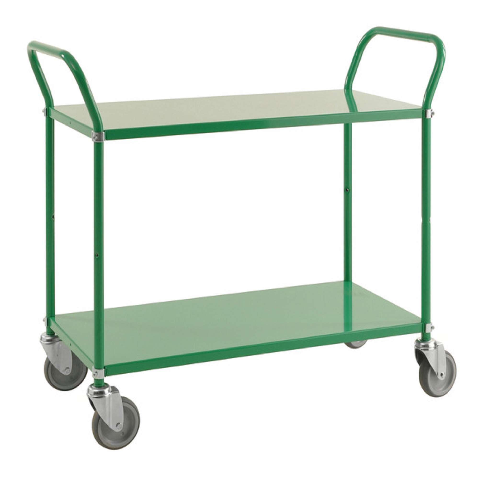 Carrello con 2 ripiani, Verde L x P x H (mm) 1080 x 480 x 940 - Kongamek KM2105