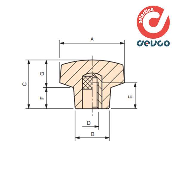 Volantino a 6 lobi VB/40 m6 - Gamm - 6113035