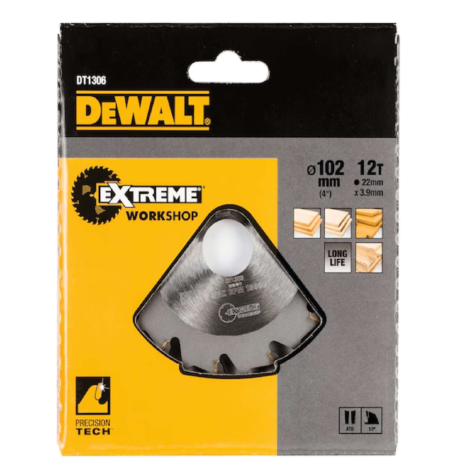 Lama per elettrofresatrice per linguette D102x22mm - Dewalt DT1306-QZ