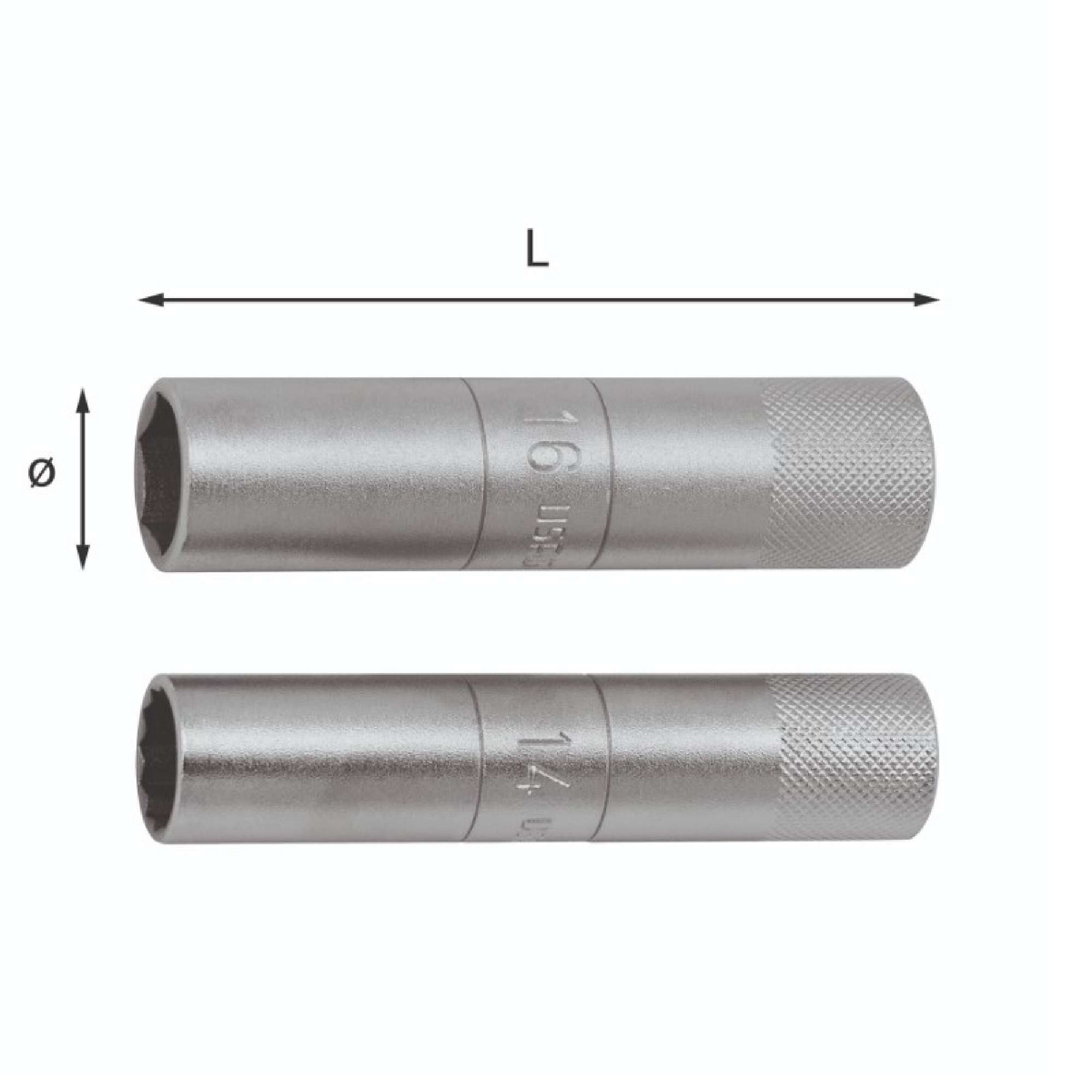 Chiave a bussola per candele 14L - Usag 279 3/8 U02791012