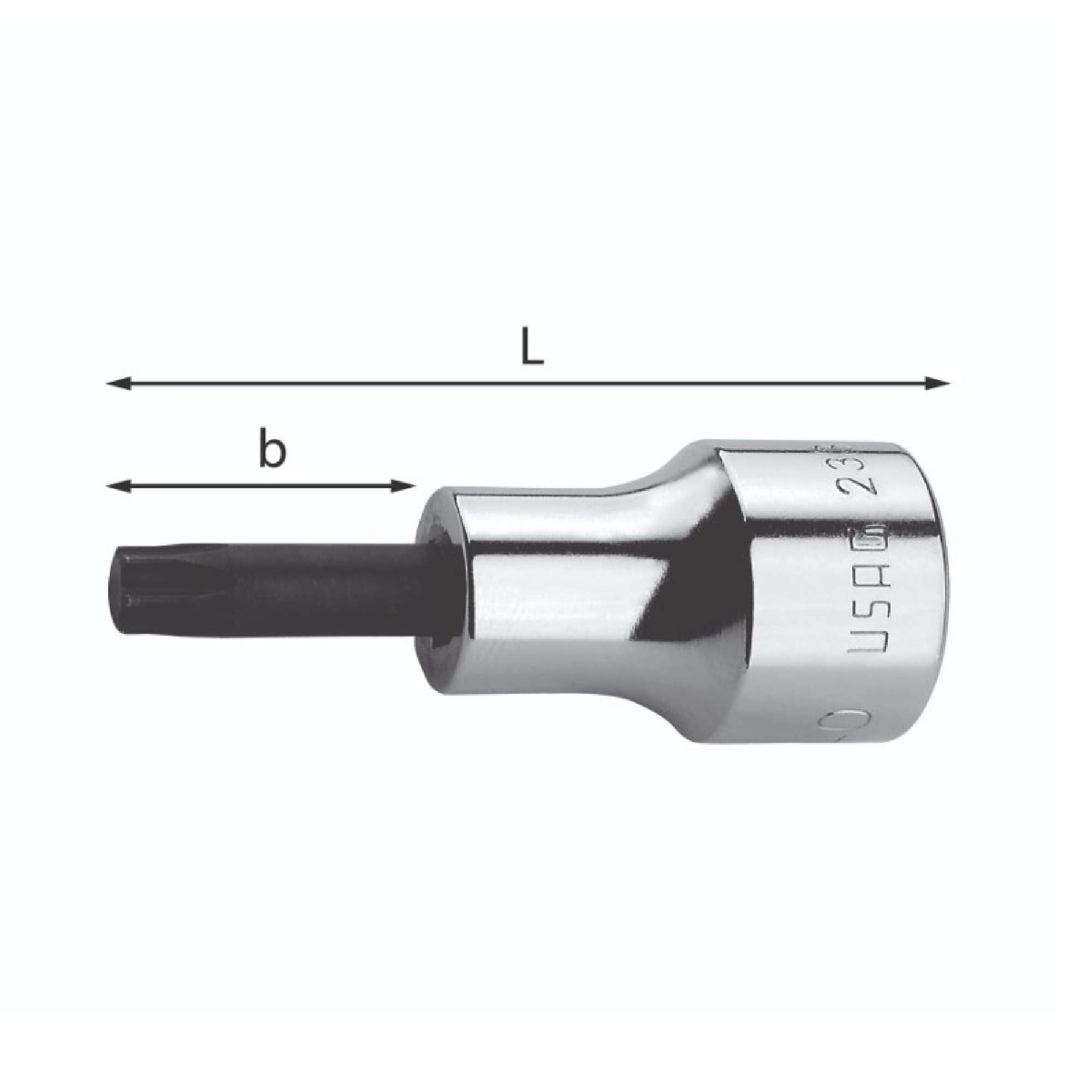 Chiavi a bussola per viti con impronta Torx T30x14mm - Usag 233 1/4 NTX U02330117