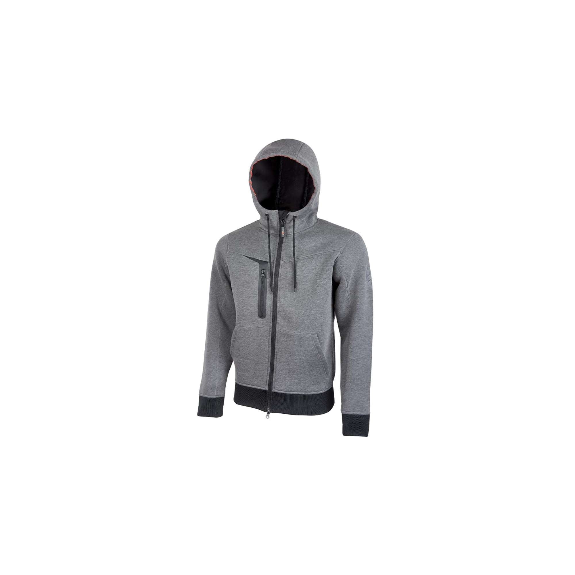 Felpa full-zip grey meteorite U-Power PE119GM