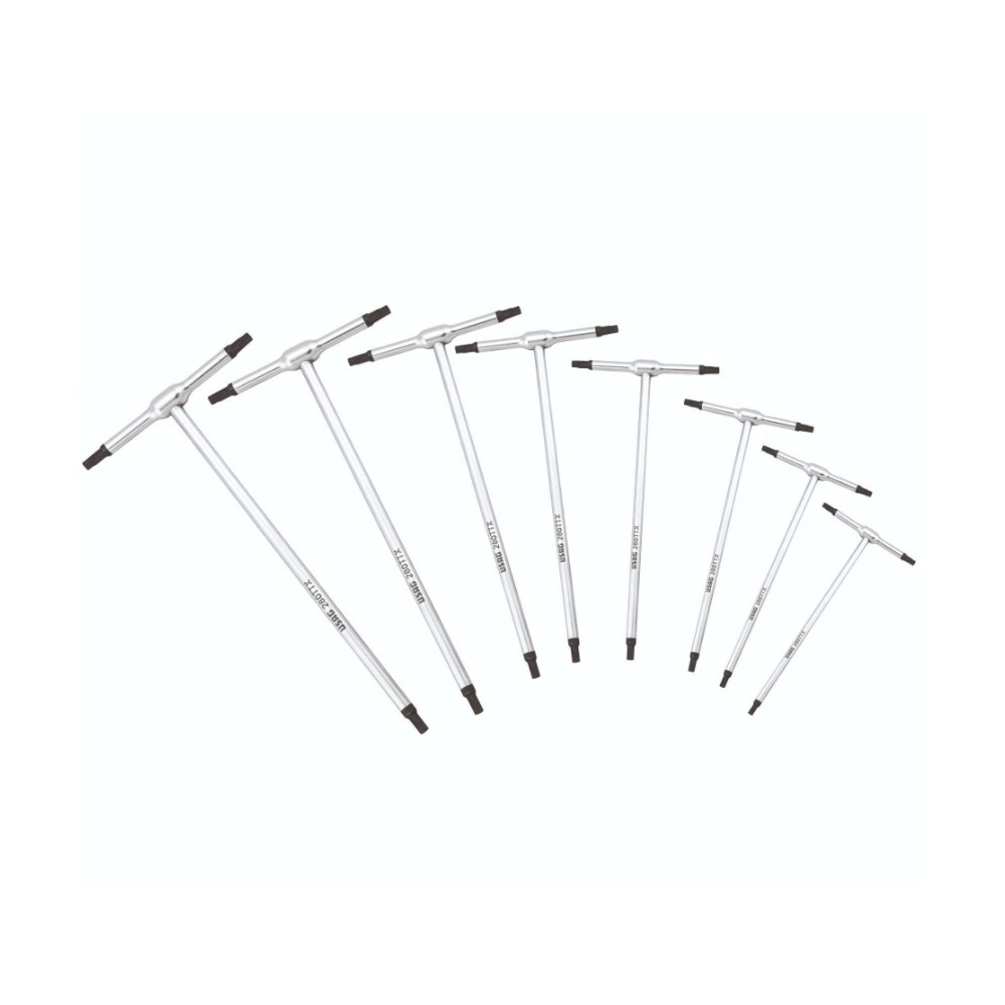 Serie di 8 chiavi a T per viti con impronta Torx - Usag 280 TTX/SE8 U02800686