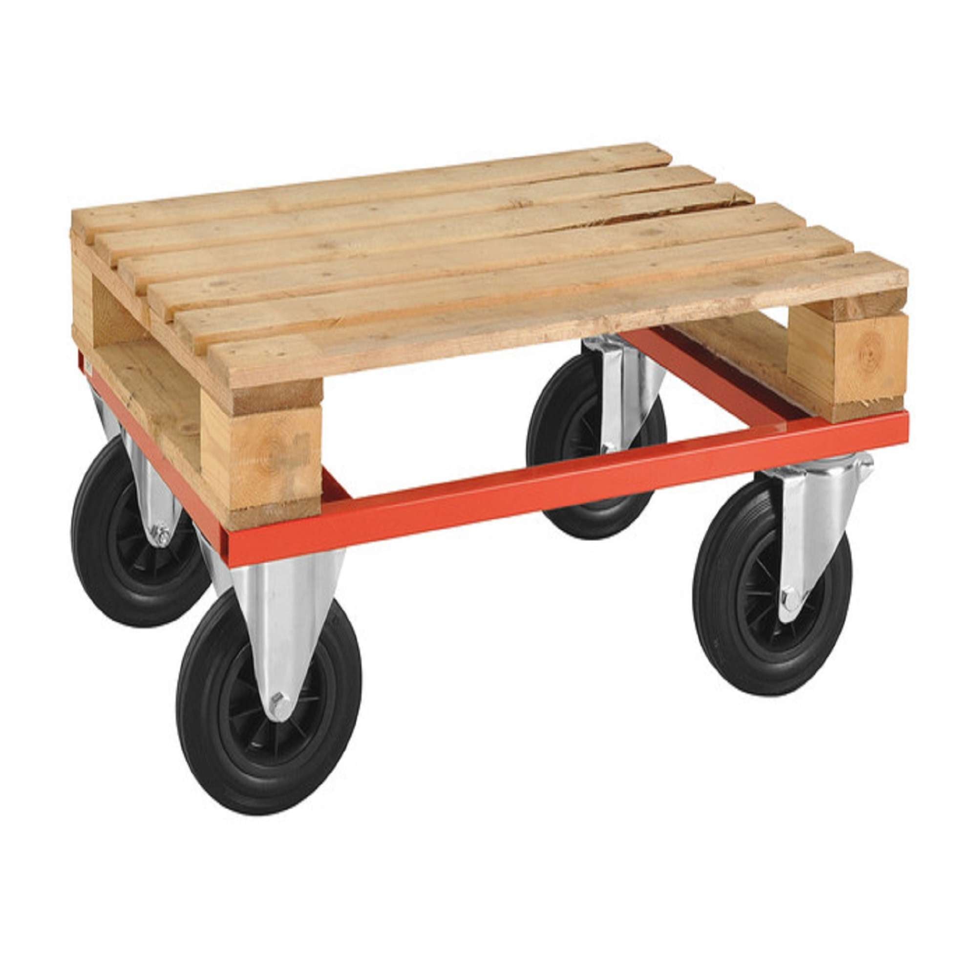 Carrello porta pallet, Rosso L x P x H (mm) 800 x 600 x 270 - Kongamek KM217-H