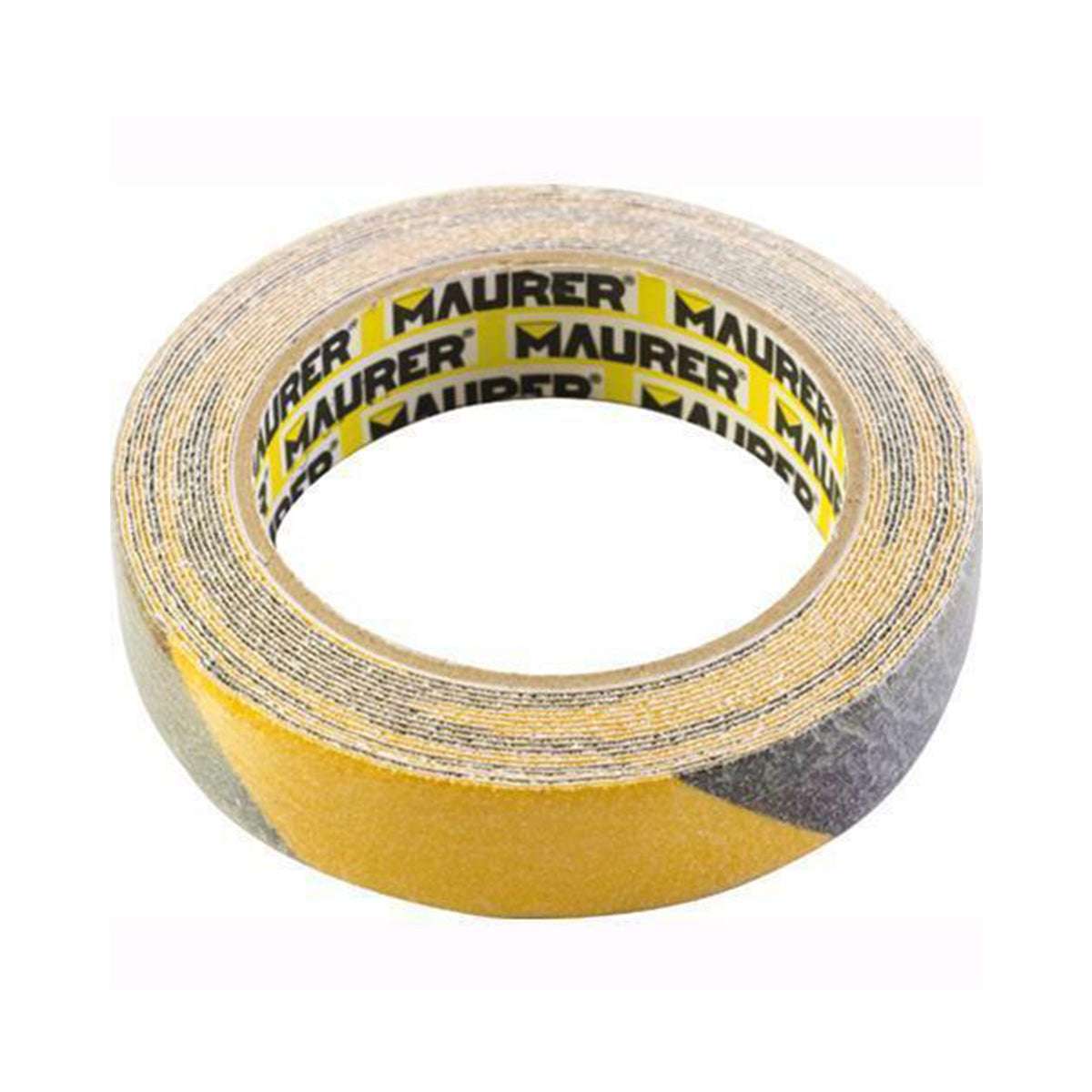 Nastro antisdrucciolo Giallo/Nero largo 25mm lungo 5 metri -Maurer 99396