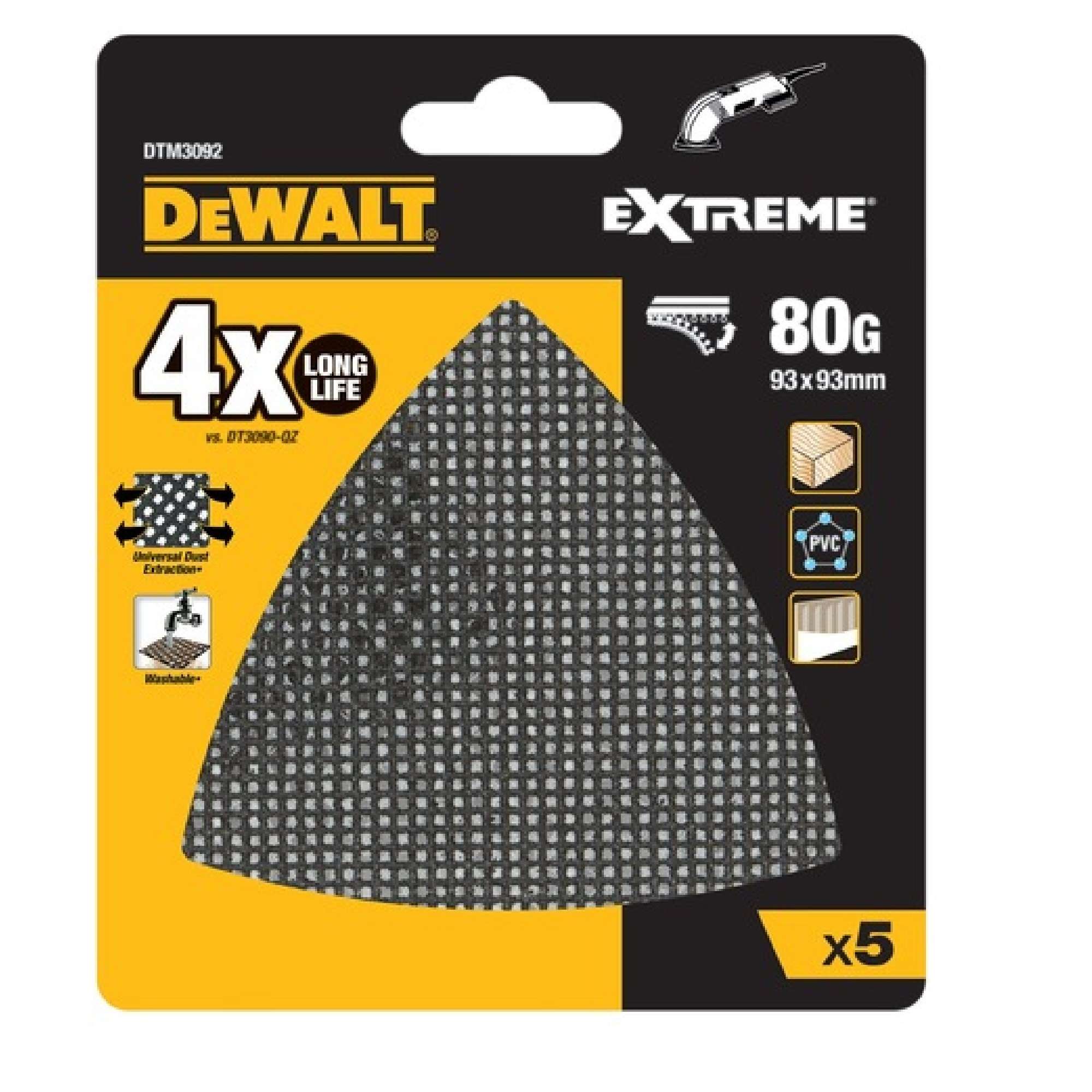 Fogli abrasivi a maglia per levigatrici 5pz - Dewalt DTM3092-QZ